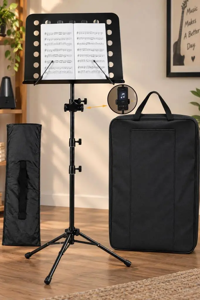 Lastvoice NT-106CS Taşıma Çantalı Makaslı Tel Nota Sehpası Seti