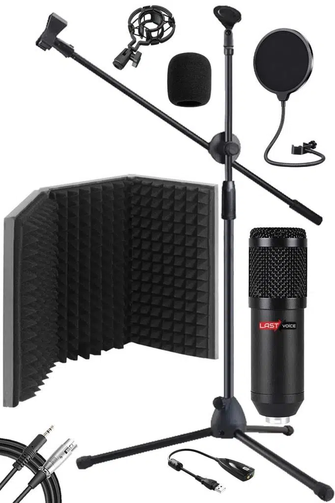 Lastvoice Pack Set-1 BM800 Mikrofon + Stand + Yalıtım Paneli + Filtre + Ses Kartı