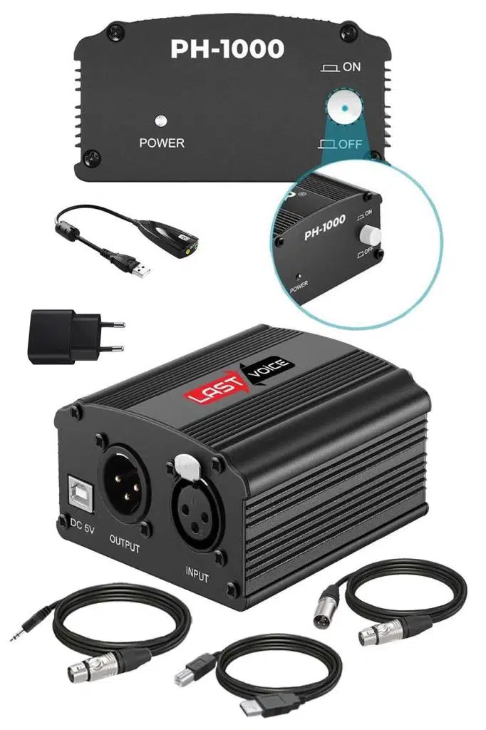 Lastvoice Ph-1000 +48V Phantom Power Ses Kartı (Usb ve XLR Kablo + Adaptör) Lastvoice Ph-1000 +48V Phantom Power Ses Kartı (Usb ve XLR Kablo + Adaptör)