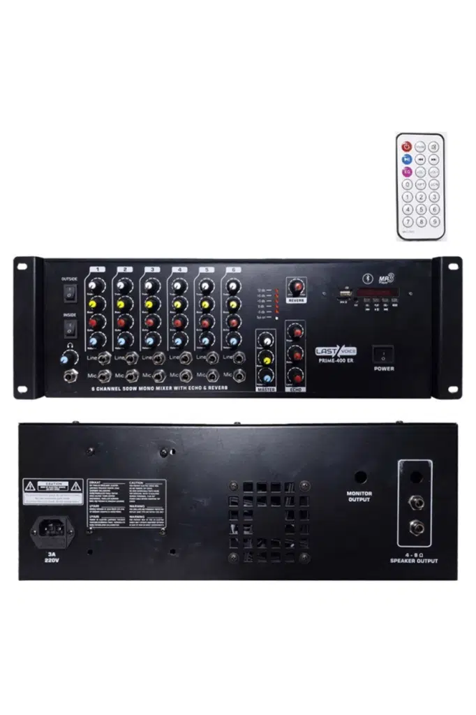 Lastvoice Prime-400W TR 400 Watt Usb Ekho ve Reverbli Mikser Anfi Lastvoice Prime-400W TR 400 Watt Usb Ekho ve Reverbli Mikser Anfi