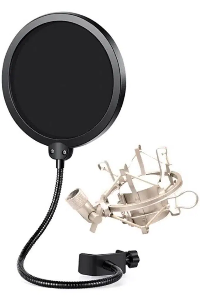 Lastvoice Ps-01SMX Pop Filter + Metal Gri Shock Mount Set
