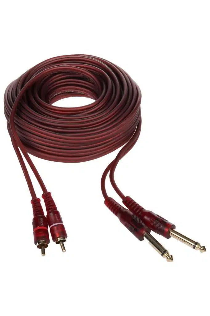 Lastvoice RCA-635-10M Stereo RCA' dan TRS'ye (6.35mm Jak) Aux Ses Bağlantı Kablosu 10 Mt