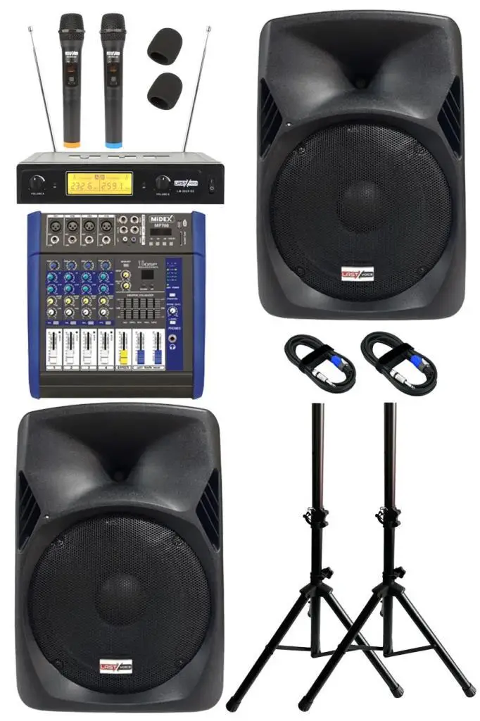 Lastvoice School Paket-1 Okul Tören Ses Sistemi Full Set (Hoparlör Anfi Mikrofon Stand)