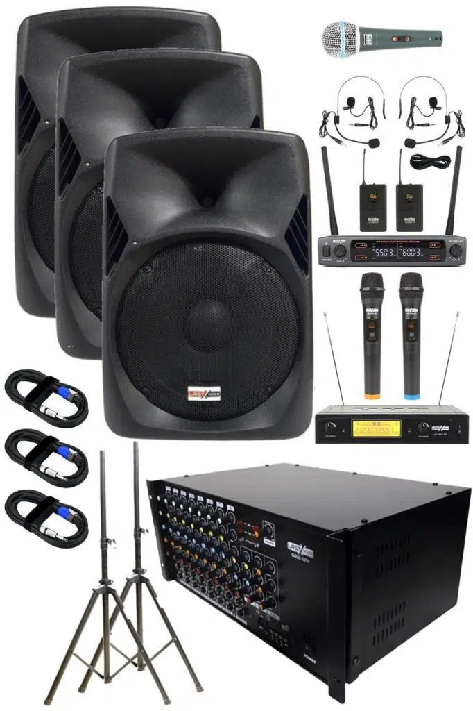 Lastvoice School Paket-3 Okul Tören Ses Sistemi Full Set (Hoparlör Anfi Mikrofon Stand)