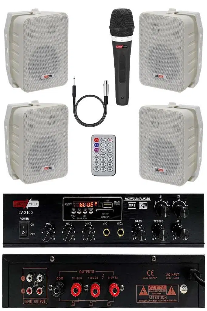 Lastvoice Soft Paket-3 Hoparlör Anfi Mikrofon Mağaza Ses Sistemi