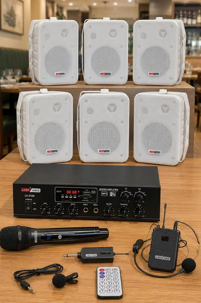 Lastvoice Soft Plus Paket-4 Hoparlör ve Anfi Mağaza Ses Sistemi