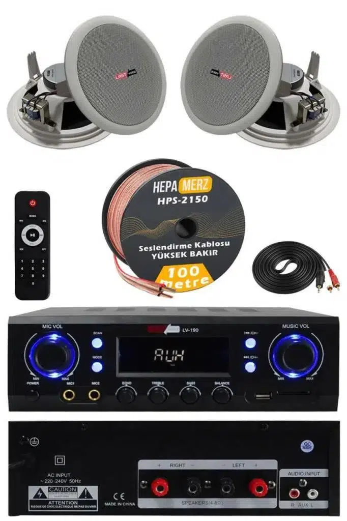Lastvoice Stately Pack-2 Tavan Hoparlörü ve Anfi Ses Sistemi Seti Lastvoice Stately Pack-2 Tavan Hoparlörü ve Anfi Ses Sistemi Seti
