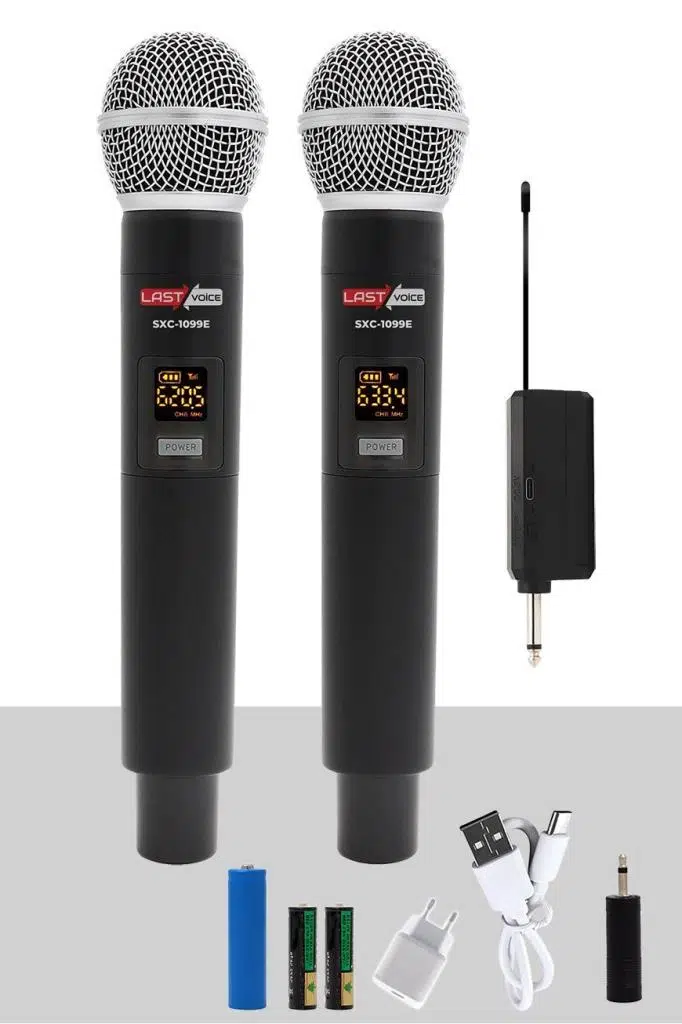 Lastvoice SXC-1099E Şarjlı ÇİFTLİ EL Telsiz Kablosuz Mikrofon UHF Lastvoice SXC-1099E Şarjlı ÇİFTLİ EL Telsiz Kablosuz Mikrofon UHF