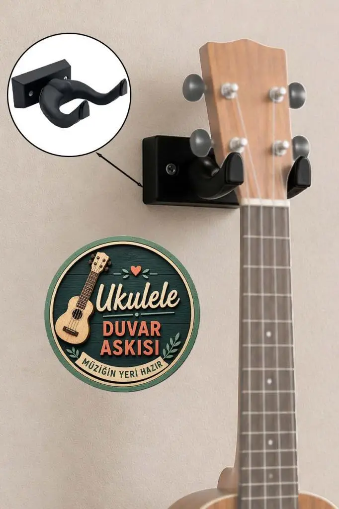 Lastvoice UKL-666BK Kaliteli Ukulele Duvar Askısı Standı Aparatı Siyah