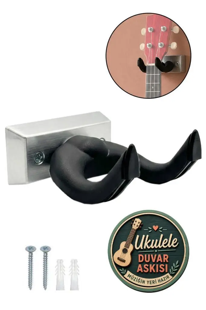 Lastvoice UKL-666SL Kaliteli Ukulele Duvar Askısı Standı Aparatı Gümüş