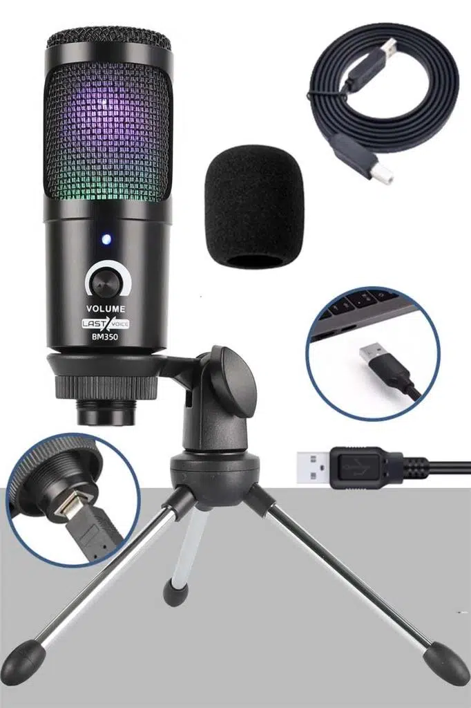 Macbook İçin USB RGB Mikrofon Lastvoice BM350 RGB USB Pc Mikrofon Macbook İçin USB RGB Mikrofon Lastvoice BM350 RGB USB Pc Mikrofon