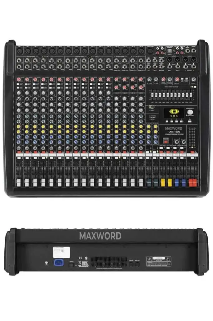 Maxword CMS 1600-3 Mixer 16 Kanal Analog Kompakt Power Mikser