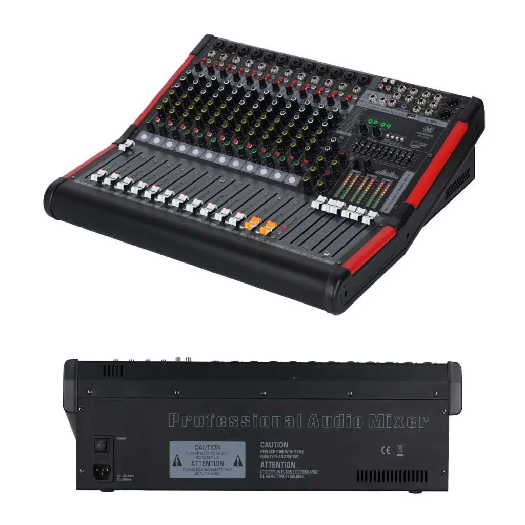 Maxword DC12-PRO 2x99 DSP Efekt Ses Mikseri 12 Kanal Deck Mixer Maxword DC12-PRO 2x99 DSP Efekt Ses Mikseri 12 Kanal Deck Mixer