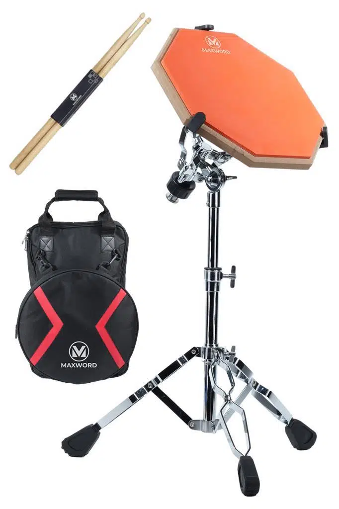 Maxword DD-239OR Pro Bateri Davul Çalışma Pedi Seti Drum Practice Pad Full Set Maxword DD-239OR Pro Bateri Davul Çalışma Pedi Seti Drum Practice Pad Full Set