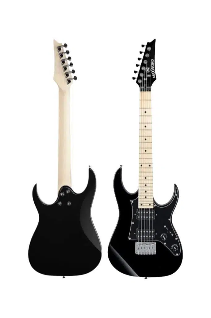 Maxword DE-150BK-50AMP Maple Klavye HH Yüksek Kaliteli 50W Amfili Elektro Gitar Seti