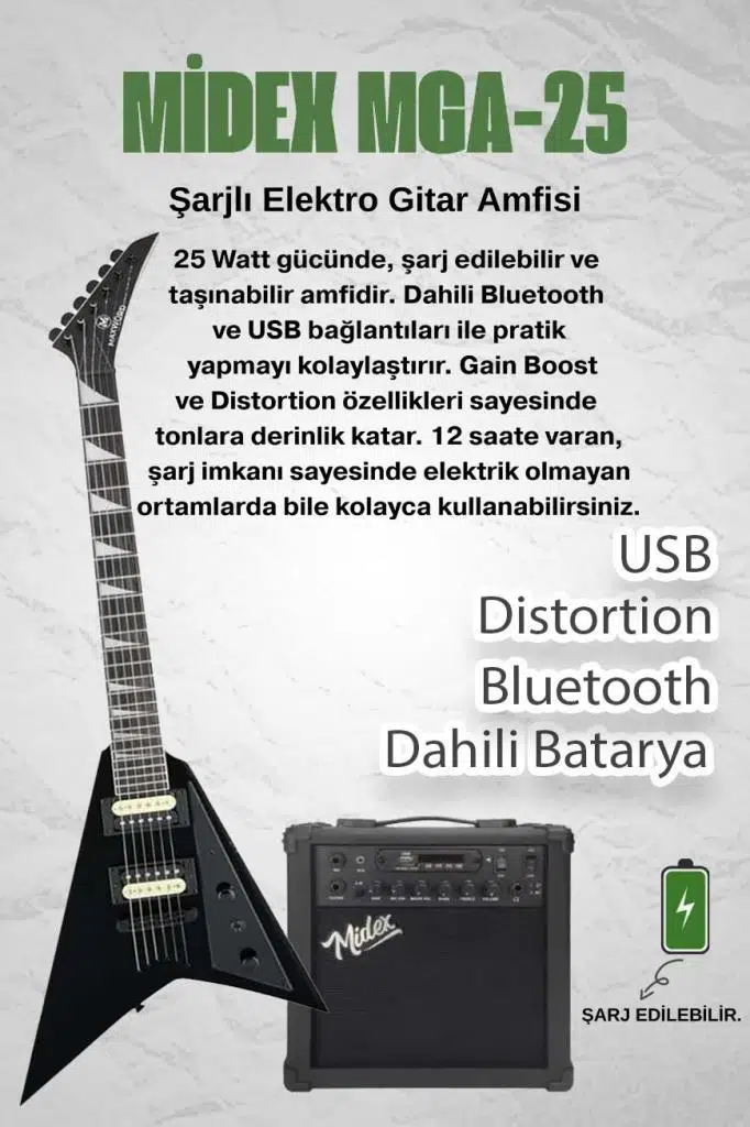 Maxword DG-28BK-25AMP V Kasa Gül Klavye 2x Zebra Humbucker Manyetik 25W Amfili Elektro Gitar Maxword DG-28BK-25AMP V Kasa Gül Klavye 2x Zebra Humbucker Manyetik 25W Amfili Elektro Gitar