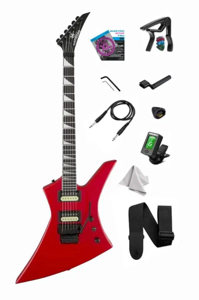 Maxword DG-34RD Kelly Kasa Floyde Rose 2x Zebra Humbucker Manyetik Elektro Gitar Maxword DG-34RD Kelly Kasa Floyde Rose 2x Zebra Humbucker Manyetik Elektro Gitar