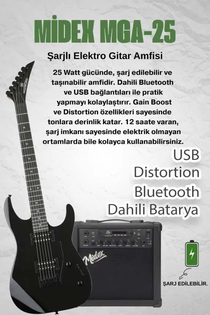 Maxword Grade-25AMP Black Rosewood Yüksek Kalite 25W Amfili Elektro Gitar Maxword Grade-25AMP Black Rosewood Yüksek Kalite 25W Amfili Elektro Gitar