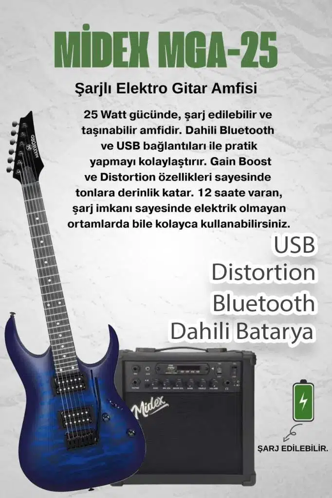 Maxword Grade-25AMP Blue Rosewood Yüksek Kalite 25W Amfili Elektro Gitar Maxword Grade-25AMP Blue Rosewood Yüksek Kalite 25W Amfili Elektro Gitar