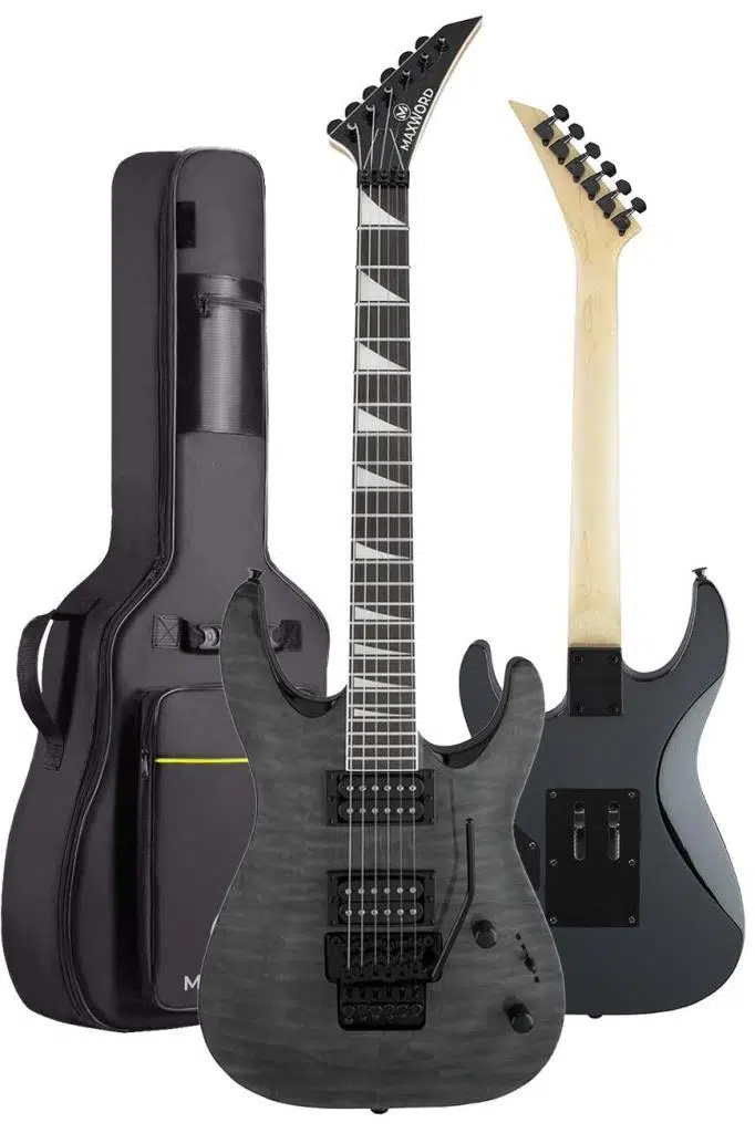 Maxword Grade-ST Gray Rosewood Klavye HH Yüksek Kaliteli Floyde Rose Elektro Gitar