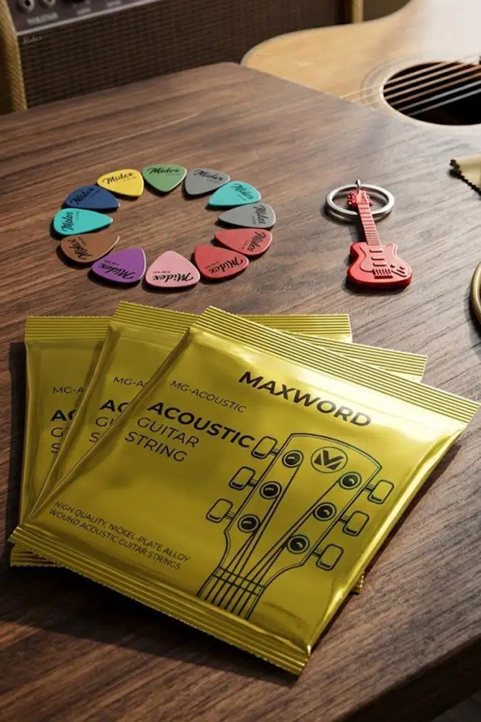 Maxword GT-Acoustic-3X Kaliteli Akustik Gitar Teli 3 Takım Set (12 Pena Hediye) Maxword GT-Acoustic-3X Kaliteli Akustik Gitar Teli 3 Takım Set (12 Pena Hediye)