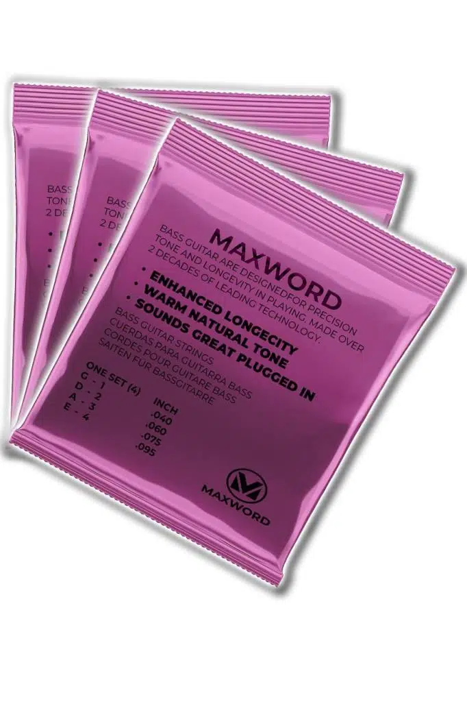 Maxword GT-Bass-3X Kaliteli Bas Gitar Teli 3 Takım Set Maxword GT-Bass-3X Kaliteli Bas Gitar Teli 3 Takım Set