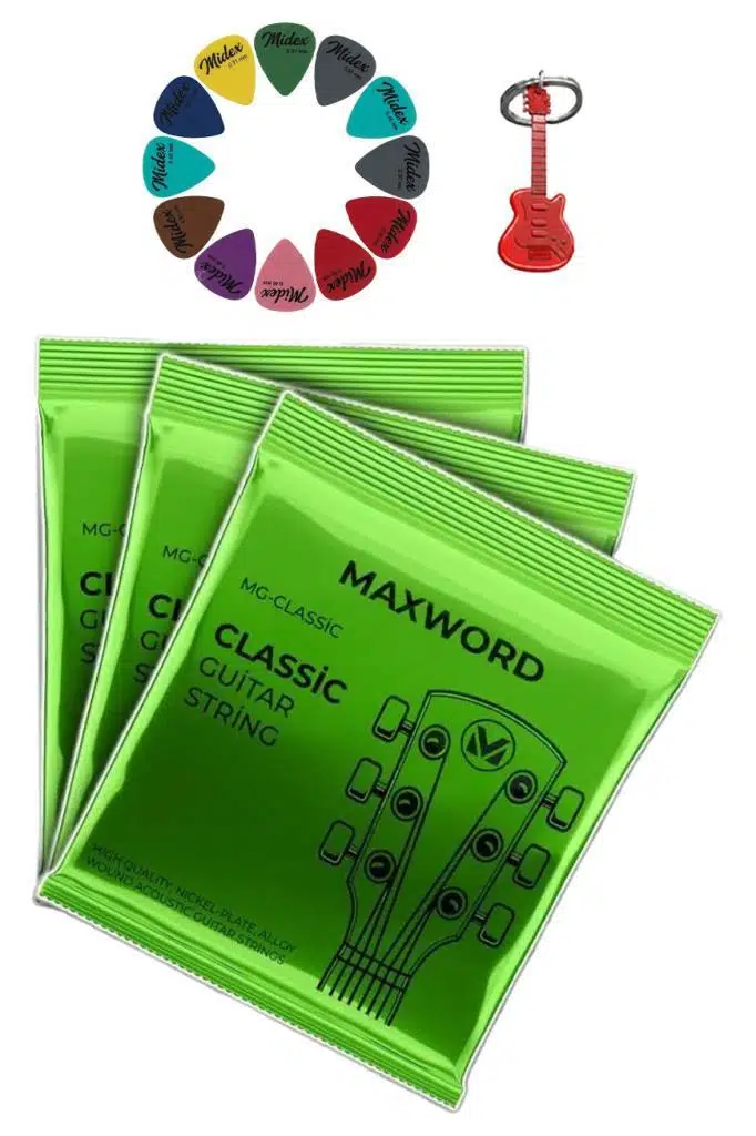Maxword GT-Classic-3X Kaliteli Klasik Gitar Teli 3 Takım Set (12 Pena Hediye) Maxword GT-Classic-3X Kaliteli Klasik Gitar Teli 3 Takım Set (12 Pena Hediye)