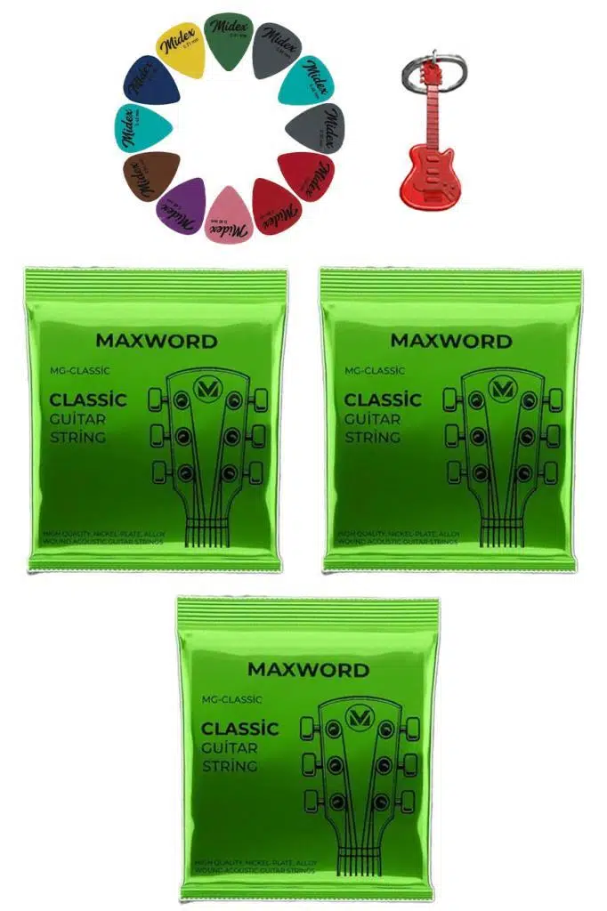 Maxword GT-Classic-3X Kaliteli Klasik Gitar Teli 3 Takım Set (12 Pena Hediye) Maxword GT-Classic-3X Kaliteli Klasik Gitar Teli 3 Takım Set (12 Pena Hediye)