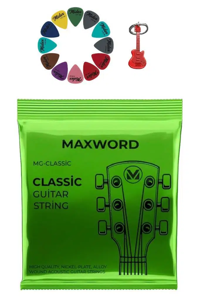Maxword GT-Classic Kaliteli Klasik Gitar Teli 1 Takım Set (Pena Hediye) Maxword GT-Classic Kaliteli Klasik Gitar Teli 1 Takım Set (Pena Hediye)