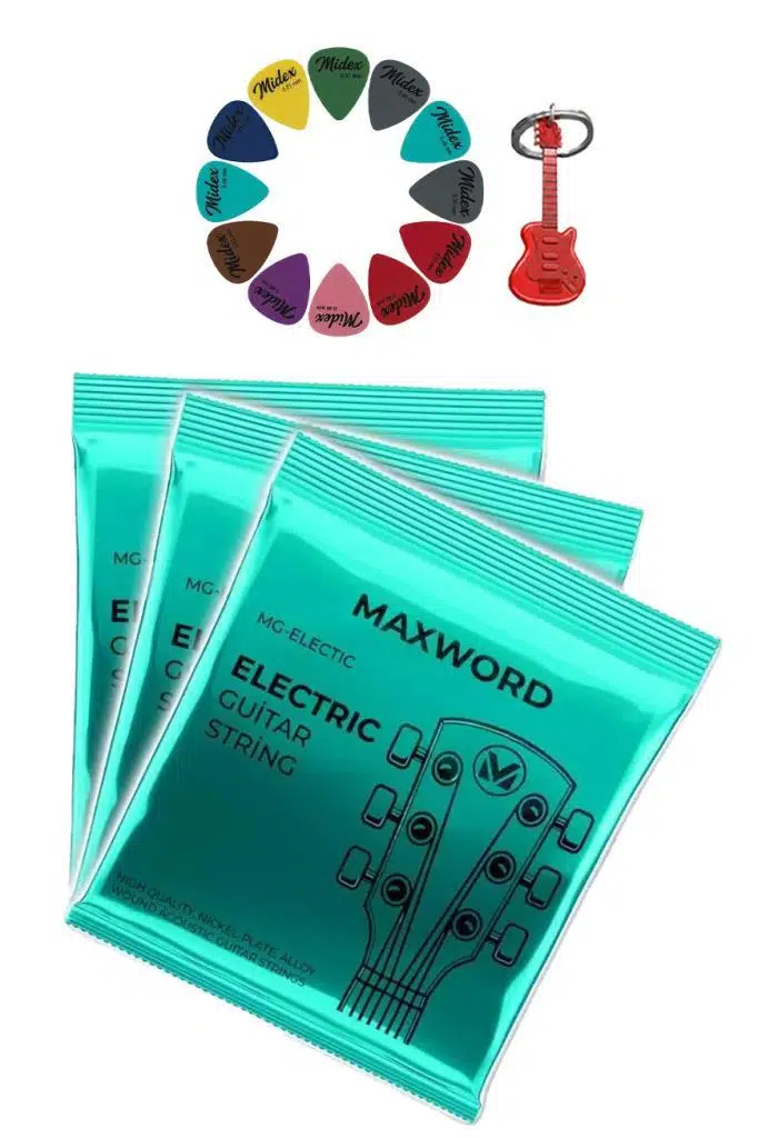 Maxword GT-Electric-3X Kaliteli elektro Gitar Teli 3 Takım Set (12 Pena Hediye) Maxword GT-Electric-3X Kaliteli elektro Gitar Teli 3 Takım Set (12 Pena Hediye)