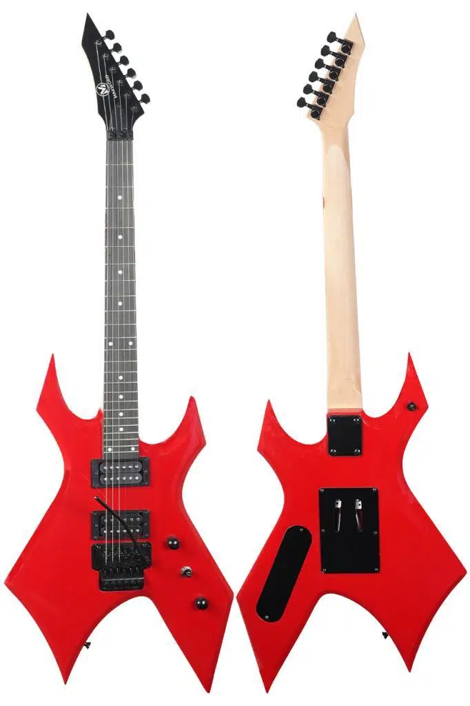 Maxword GT-Line-RD Profesyonel Warlock Kasa HH Elektro Gitar Seti Kırmızı Maxword GT-Line-RD Profesyonel Warlock Kasa HH Elektro Gitar Seti Kırmızı