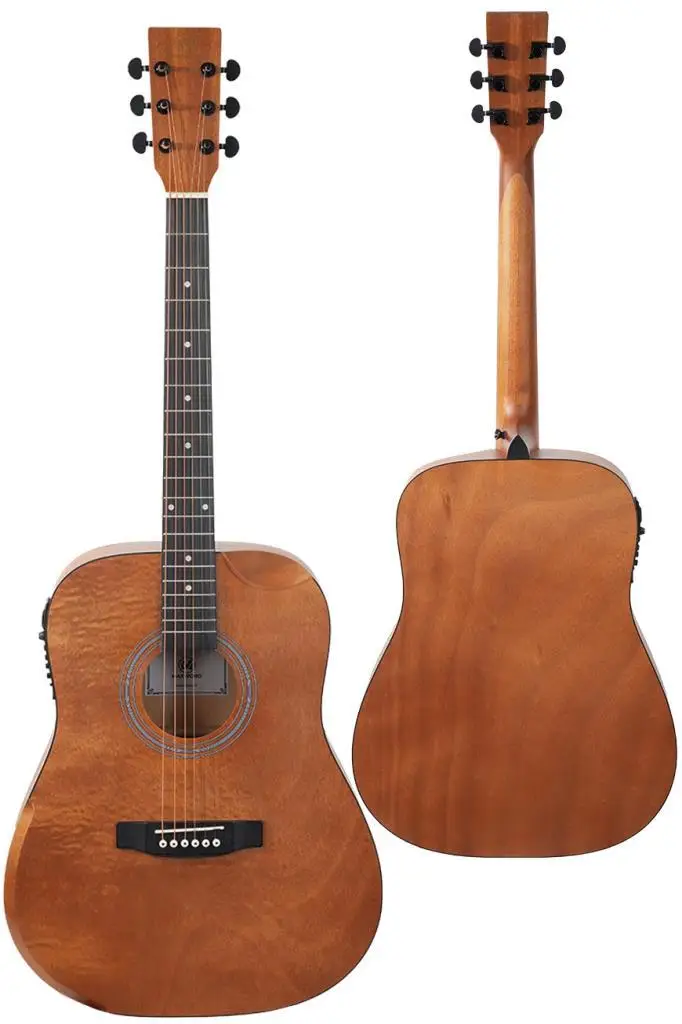 Maxword Luxury HCR-450NT-EQ Half Cutaway Elektro Akustik Gitar Seti Natural