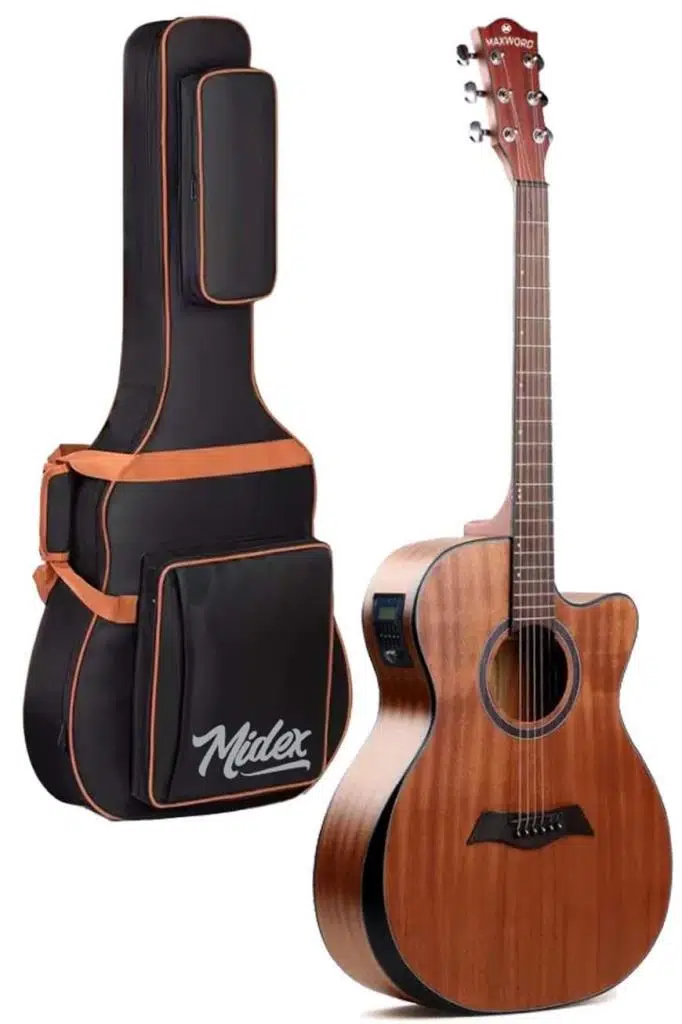 Maxword M450-EQ Profesyonel Masif Ağaç Elektro Akustik Gitar Seti 4/4 Yetişkin Seri üst Segment