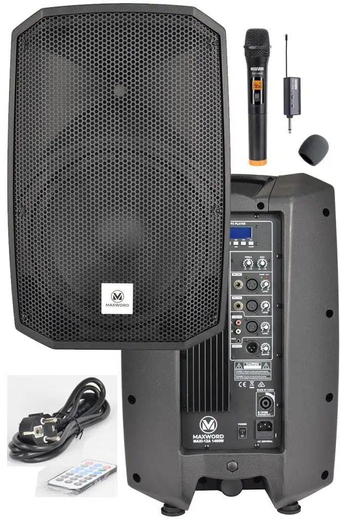 Maxword Maxi-12A-MİC Taşınabilir Aktif Kabin Hoparlör 12 İnç 1200 Watt Bluetooth Usb Kablosuz Mikrofon Maxword Maxi-12A-MİC Taşınabilir Aktif Kabin Hoparlör 12 İnç 1200 Watt Bluetooth Usb Kablosuz Mikrofon