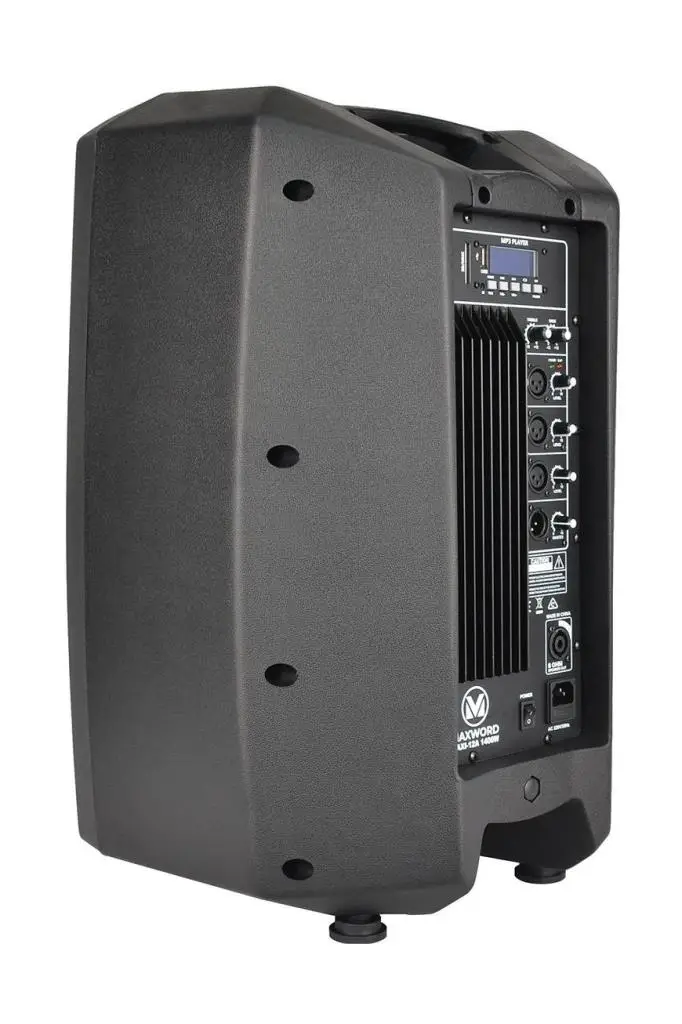 Maxword Maxi-12A-MİXER Set 2 Adet 12 İNÇ Aktif Hoparlör Mikser ve Mikrofon Ses Sistemi (1200W + 1200W)