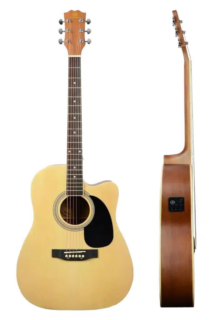 Maxword MCG-750NT Yüksek Kaliteli Ağaç Ekolayzerli Elektro Akustik Gitar Full Set