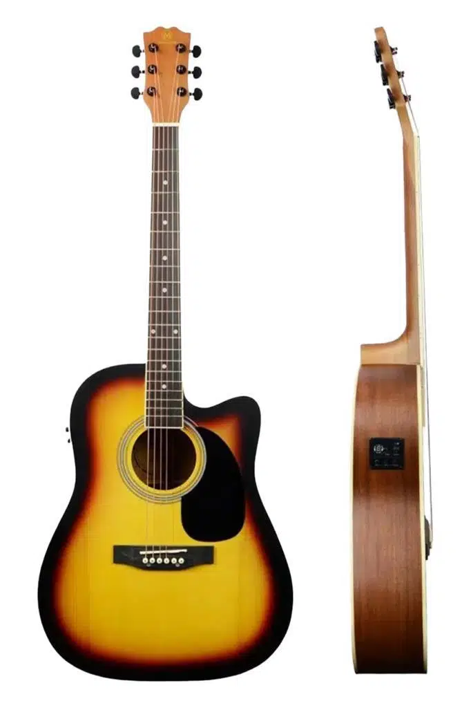 Maxword MCG-750SB-AMP Kaliteli EQ 25W Amfili Elektro Akustik Gitar Seti Maxword MCG-750SB-AMP Kaliteli EQ 25W Amfili Elektro Akustik Gitar Seti