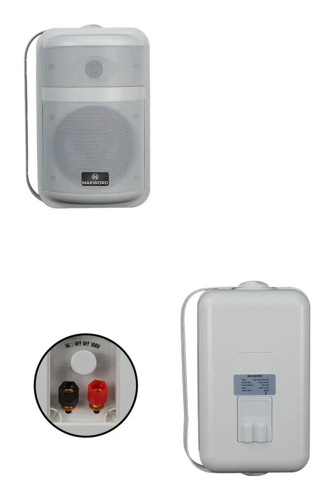 Maxword MDS-104TW Yüksek Kaliteli 160W 4 İnç 16 ohm/100V İki Yollu Duvar Tipi Sütun Hoparlör Maxword MDS-104TW Yüksek Kaliteli 160W 4 İnç 16 ohm/100V İki Yollu Duvar Tipi Sütun Hoparlör