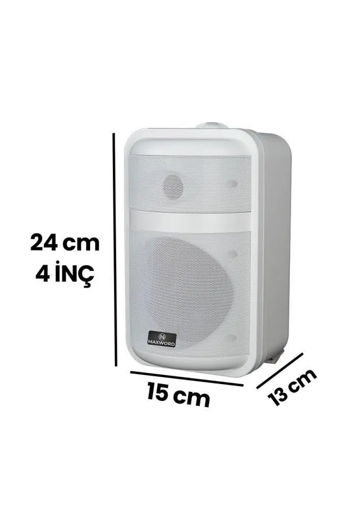 Maxword MDS-104TW Yüksek Kaliteli 160W 4 İnç 16 ohm/100V İki Yollu Duvar Tipi Sütun Hoparlör Maxword MDS-104TW Yüksek Kaliteli 160W 4 İnç 16 ohm/100V İki Yollu Duvar Tipi Sütun Hoparlör