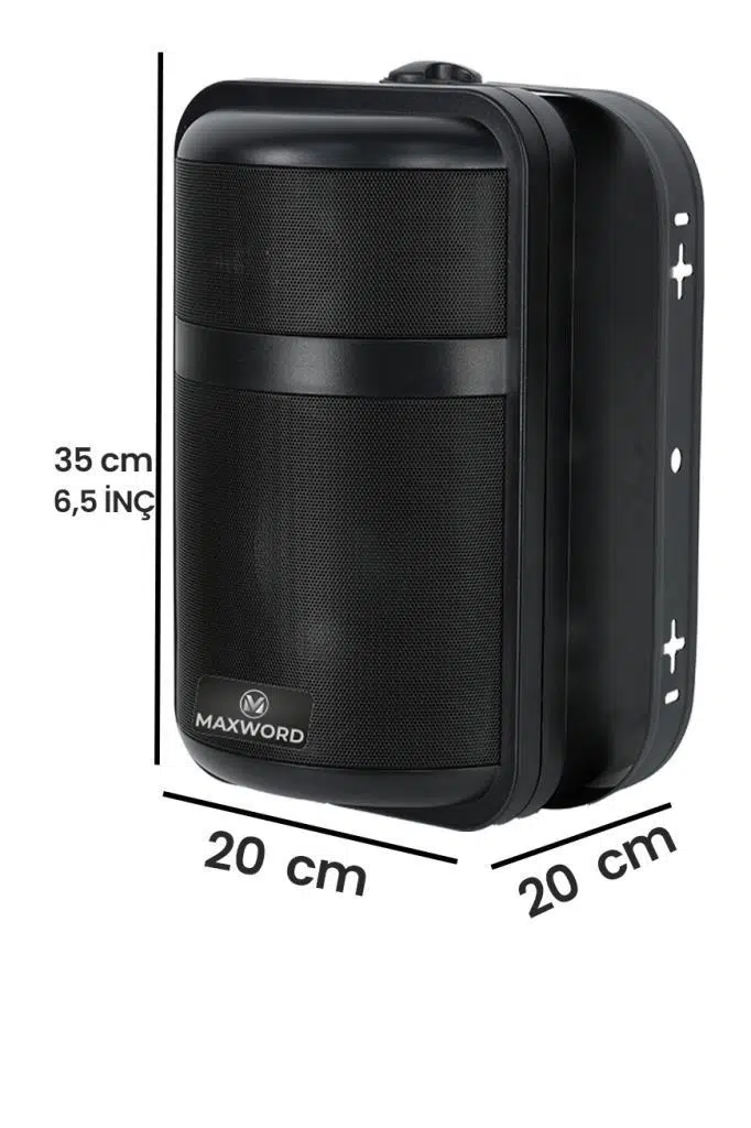 Maxword MDS-106TB Yüksek Kaliteli 250W 6.5 İnç 16 ohm/100V İki Yollu Duvar Tipi Sütun Hoparlör