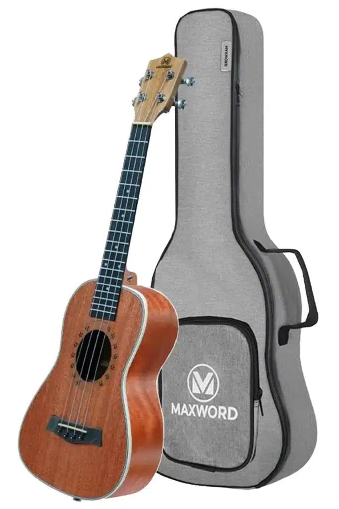 Maxword MU-24 PRO Yüksek Kaliteli Maun Concert Ukulele Seti
