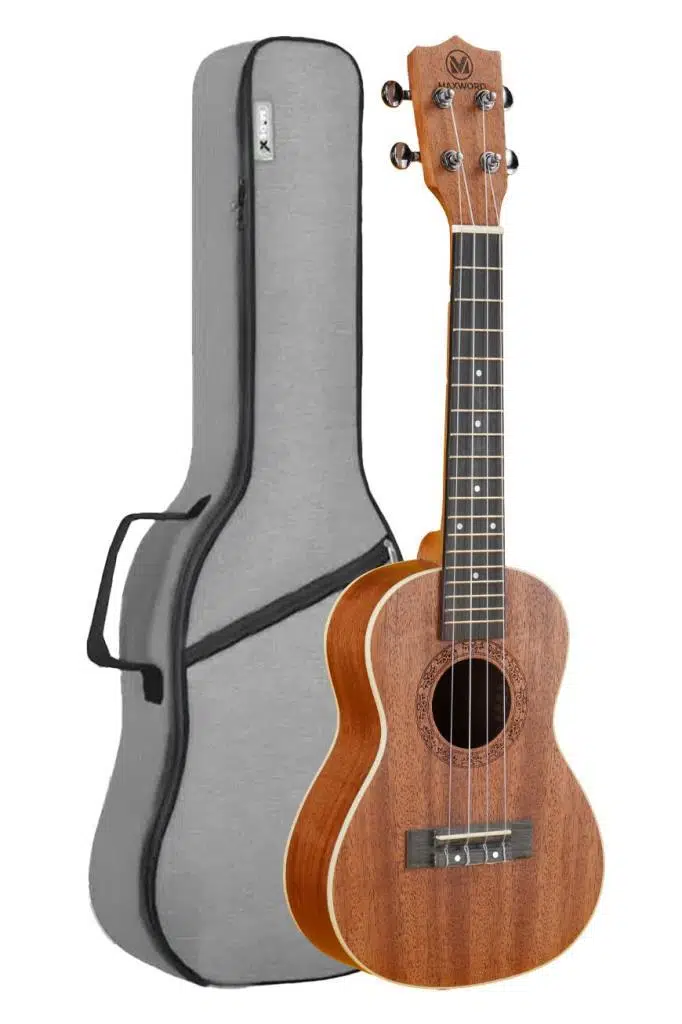 Maxword MU-24 PRO Yüksek Kaliteli Maun Concert Ukulele Seti