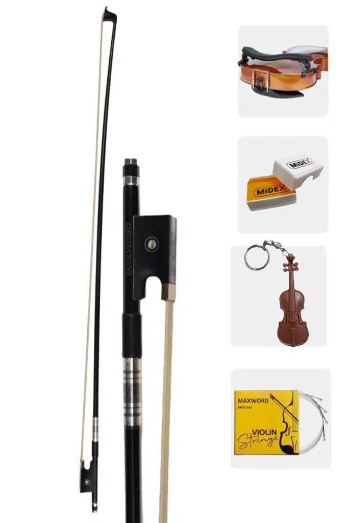 Maxword MVB-450-PAK PRO 4/4 Karbon Fiber Profesyonel Keman Yayı Yüksek Kaliteli Tam Boy Maxword MVB-450-PAK PRO 4/4 Karbon Fiber Profesyonel Keman Yayı Yüksek Kaliteli Tam Boy