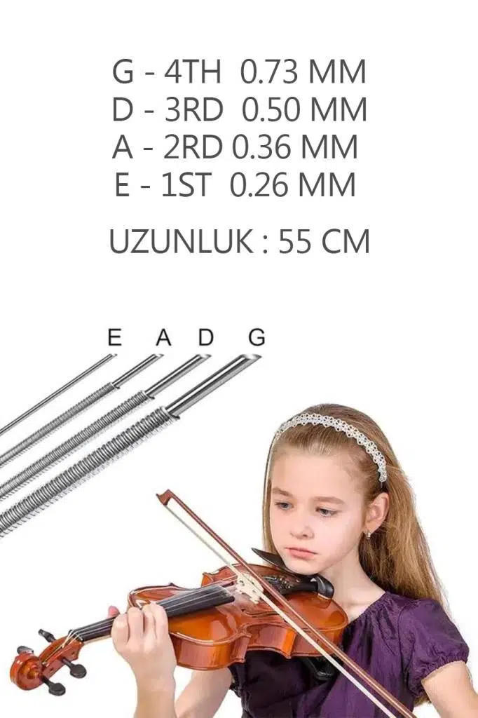 Maxword MVS-140 Profesyonel Keman Teli (1 Takım)
