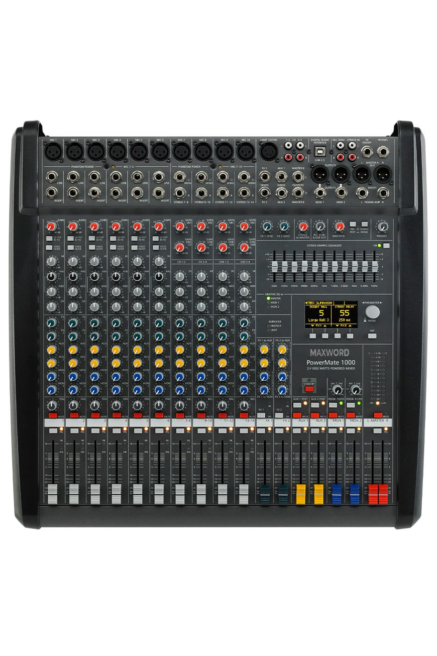 Maxword Powermate 1000-3 Power Mixer Amfili Mikser