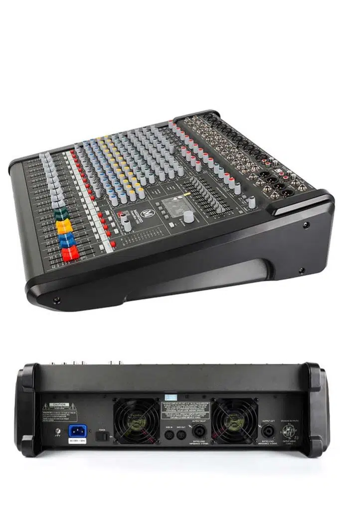 Maxword Powermax-1000 Yüksek Güçlü Power Mixer Amfili Mikser 2x1000W 2x99DSP Efekt Maxword Powermax-1000 Yüksek Güçlü Power Mixer Amfili Mikser 2x1000W 2x99DSP Efekt