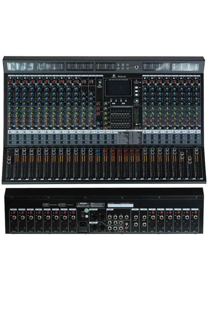Maxword Rich-22 Ses Mikseri 22 Kanal 4 Aux G1 G2 USB Kayıt Grup Efekt Deck Mixer