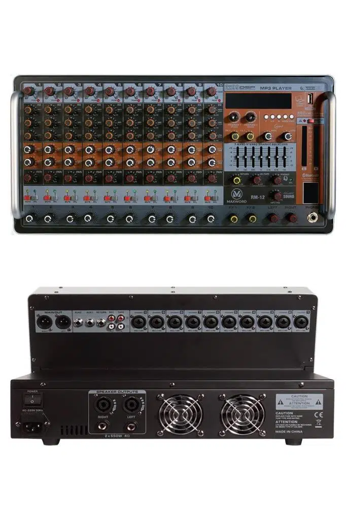 Maxword RM-12 Yüksek Kaliteli Rack Tipi Mixer 12 Kanal 2x550 Watt Maxword RM-12 Yüksek Kaliteli Rack Tipi Mixer 12 Kanal 2x550 Watt