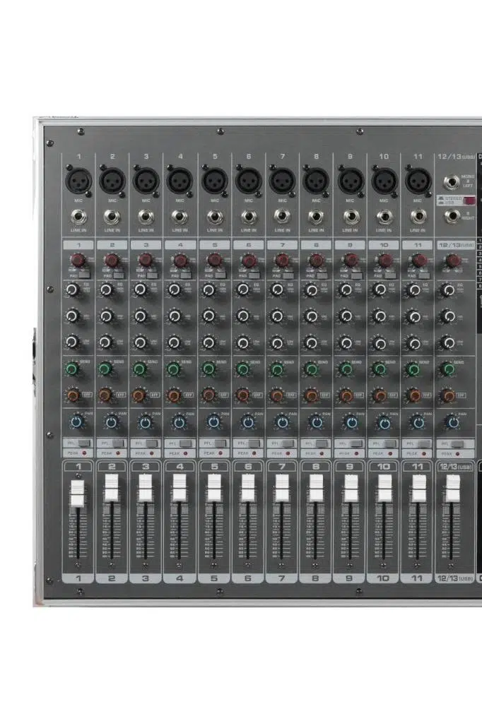 Maxword RPS-2200 Yüksek Güçlü Power Mixer Amfili Mikser 2x1100W 16DSP Efekt (Case'li)