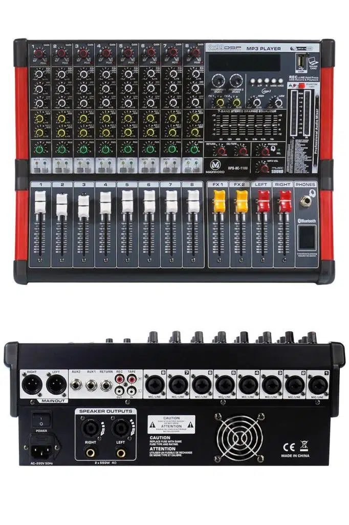 Maxword RPS-8C-1100 Amfili Power Mikser 2x550W Mixer 2x99 DSP Efektli Maxword RPS-8C-1100 Amfili Power Mikser 2x550W Mixer 2x99 DSP Efektli